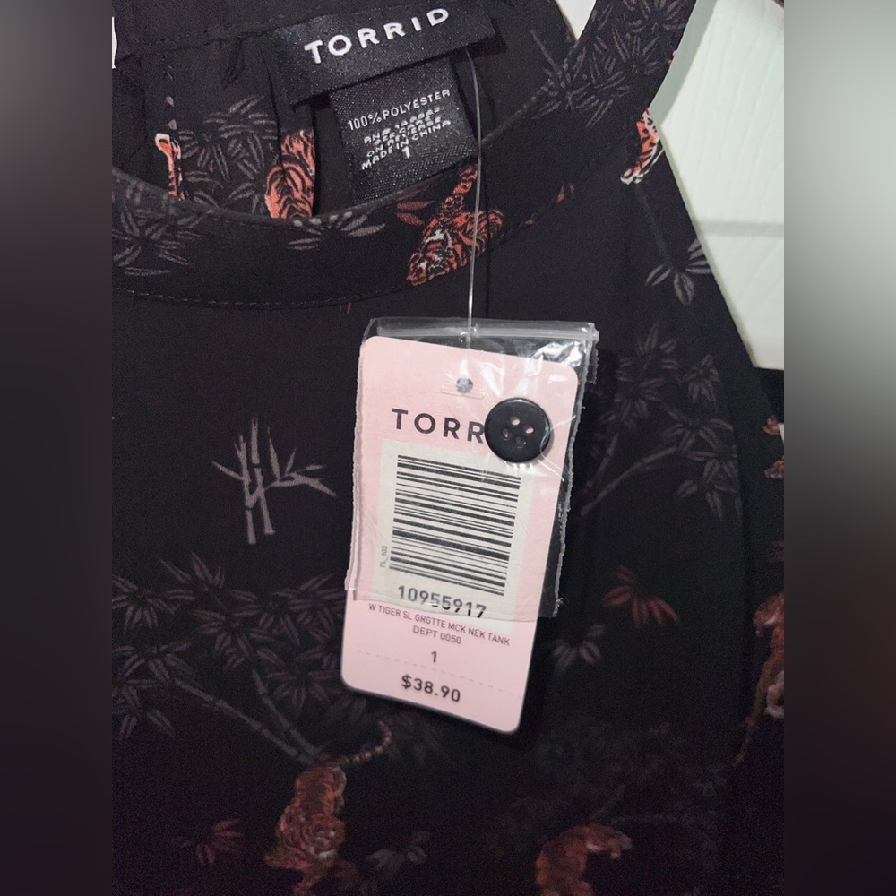 NWT Tiger Georgette Mock Tank Torrid Size 1 - Picture 6 of 6